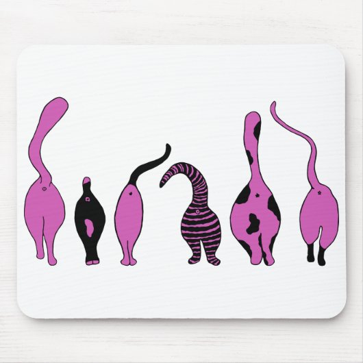 Lila Cat-Hintern Mousepad (Vorne)