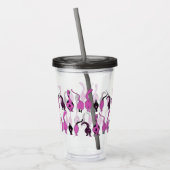 Lila Cat Hintern Muster Acryltrinkbecher (Links)