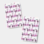 Lila Cat Hintern Muster Ausweis (Vorder- & Rückseite)