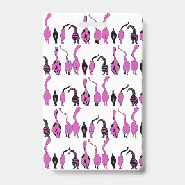 Lila Cat Hintern Muster Ausweis