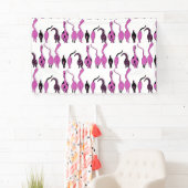 Lila Cat Hintern Muster Banner (Insitu)