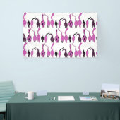 Lila Cat Hintern Muster Banner (Messeveranstaltung)