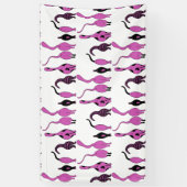 Lila Cat Hintern Muster Banner (Vertikal)