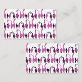 Lila Cat Hintern Muster Begleitkarte (Vorne/Hinten)