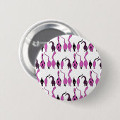 Lila Cat Hintern Muster Button (Vorne & Hinten)