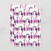 Lila Cat Hintern Muster Dankeskarte (Vorne/Hinten)