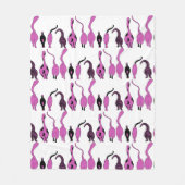 Lila Cat Hintern Muster Fleecedecke (Vorderseite)