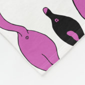 Lila Cat Hintern Muster Fleecedecke (Ecke)