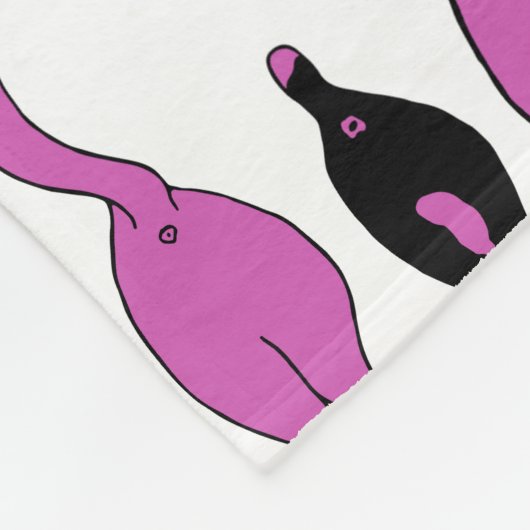 Lila Cat Hintern Muster Fleecedecke (Ecke)