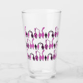 Lila Cat Hintern Muster Glas (Vorderseite)