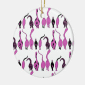 Lila Cat Hintern Muster Keramik Ornament (Links)
