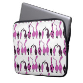 Lila Cat Hintern Muster Laptopschutzhülle (Vorderseite Links)