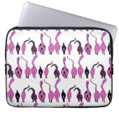 Lila Cat Hintern Muster Laptopschutzhülle (Vorderseite)