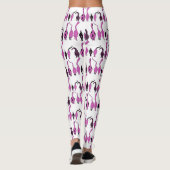 Lila Cat Hintern Muster Leggings (Rückseite)