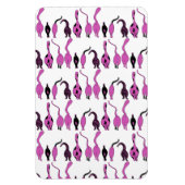 Lila Cat Hintern Muster Magnet (Vertikal)