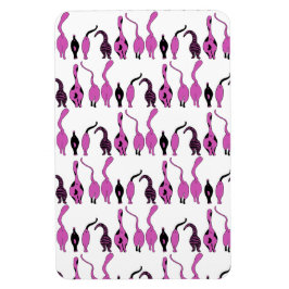 Lila Cat Hintern Muster Magnet