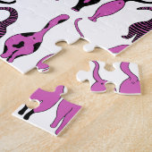 Lila Cat Hintern Muster Puzzle (Seite)