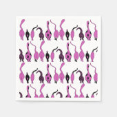 Lila Cat Hintern Muster Serviette (Vorderseite)