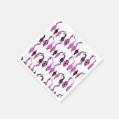 Lila Cat Hintern Muster Serviette (Ecke)