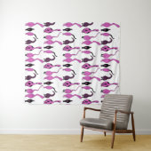 Lila Cat Hintern Muster Wandteppich (Beispiel (Horizontal))