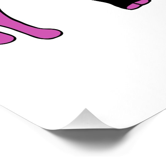 Lila Cat-Hintern Poster (Ecke)