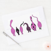 Lila Cat-Hintern Rechteckiger Aufkleber (Umschlag)