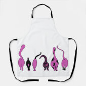 Lila Cat-Hintern Schürze (Vorderseite)