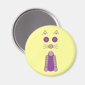 LILA CAT MAGNET (Vorderseite/Rückseite)