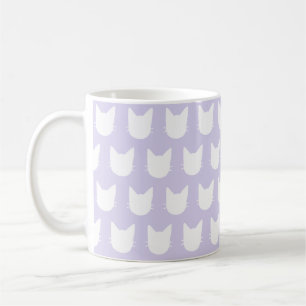 Lila Cat Polka Dot Kaffeetasse