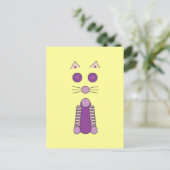 LILA CAT POSTKARTE (Stehend Vorderseite)