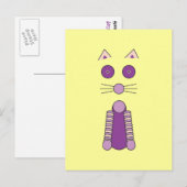LILA CAT POSTKARTE (Vorne/Hinten)