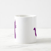 Lila Cat-Silhouette Kaffeetasse (Mittel)
