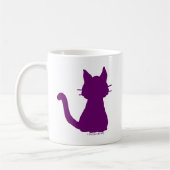 Lila Cat-Silhouette Kaffeetasse (Links)