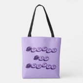 Lila Cat Stilvoll Tasche (Rückseite)