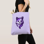 Lila Cat Stilvoll Tasche (Von Nahem)