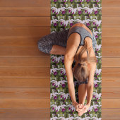 Lila Cattleya Orchias Blumenmuster Yogamatte