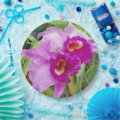 Lila Cattleya Orchids Pappteller (Party)