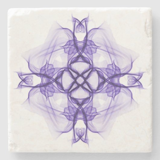 Lila Celtic Cross Steinuntersetzer (Vorderseite)