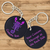 Lila Celtic Knot Scorpion Schlüsselanhänger