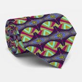 Lila Centipede-Fraktal Krawatte (Gerollt)