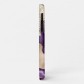 Lila, Champagne Ivory & Gold Agate Stone Case-Mate iPhone Hülle (Hinten/Links)