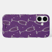 Lila Champagne Night iPhone 16 Fall Case-Mate iPhone Hülle (Rückseite (Horizontal))