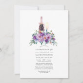 Lila Champagner - Foto des Lebens Einladung (Vorderseite)