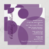 Lila Champagnerbläschen Moderne Einladung zur Hoch (Vorne/Hinten)