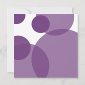 Lila Champagnerbläschen Moderne Einladung zur Hoch (Rückseite)