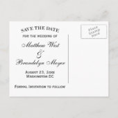 Lila Champagnerblasen Save the Date Postkarte (Rückseite)