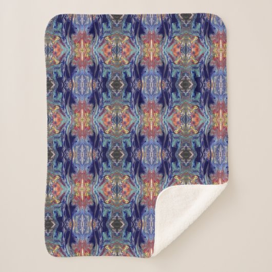 Lila Chaos-Farben Sherpadecke (Vorderseite)