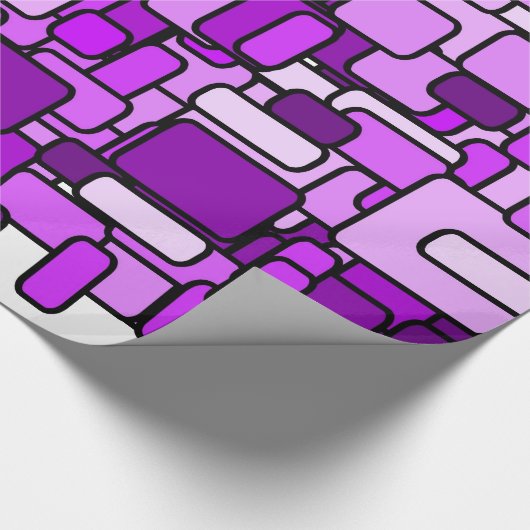 Lila Chaos Geschenkpapier (Ecke)