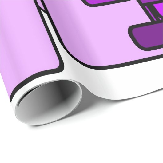 Lila Chaos Geschenkpapier (Rolleneckpunkt)