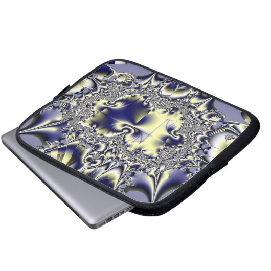 Lila Chaos Laptopschutzhülle (Vorne Knopf)
